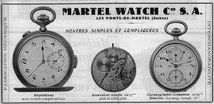 Martel, fabricante de cronógrafos y complicaciones