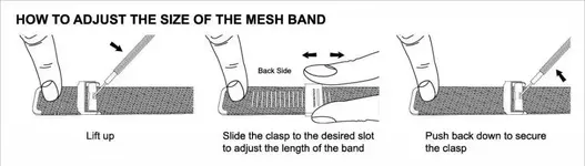 How to adjust a mesh bracelet.webp