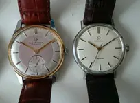 Girard Perregaux 1957 y Omega Genève.webp