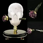 Sub Rosa Skull fountain pen Partnership with ST Dupont Paris Rock crystal, ruby, obsidian, ja...webp