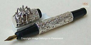 28 Michel Audiard The Spider I Safety Silver Fountain Pen.jpg