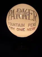 early-parker-lucky-curve-fountain-pen-advertising-milk-glass-lamp-Pen Parts Store.webp