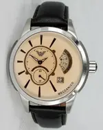 Emporio Armani AR4604 MECCANICO Leather Strap Mens Watch.webp