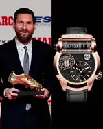 Lionel Messi y su jacobandco SF 24 Tourbillon en oportunidad de recibir su 5º Bota de Oro por...webp