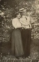 Postcard RPPC pickpocket woman front.webp