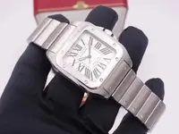 cartier santos 100 XL steel 2347.webp