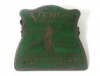 Venus Pencil Paper Clip in Brass & Green Enamel, 30´s 1.jpg
