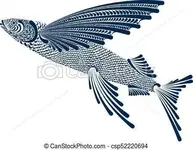 pez-vuelo-ilustración-dibujo_csp52220694.webp