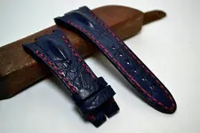 AP STANDAR BLUE HORNBACK, SEAM RED STITCHING.webp